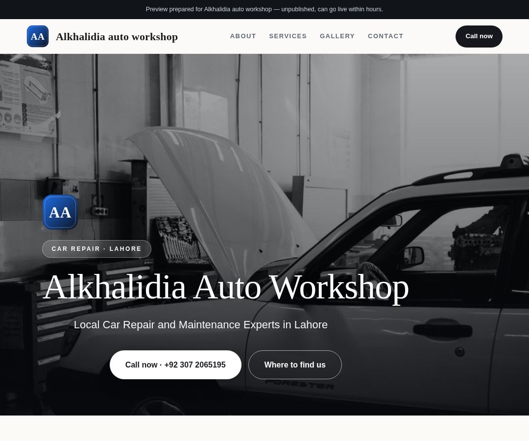 Alkhalidia auto workshop