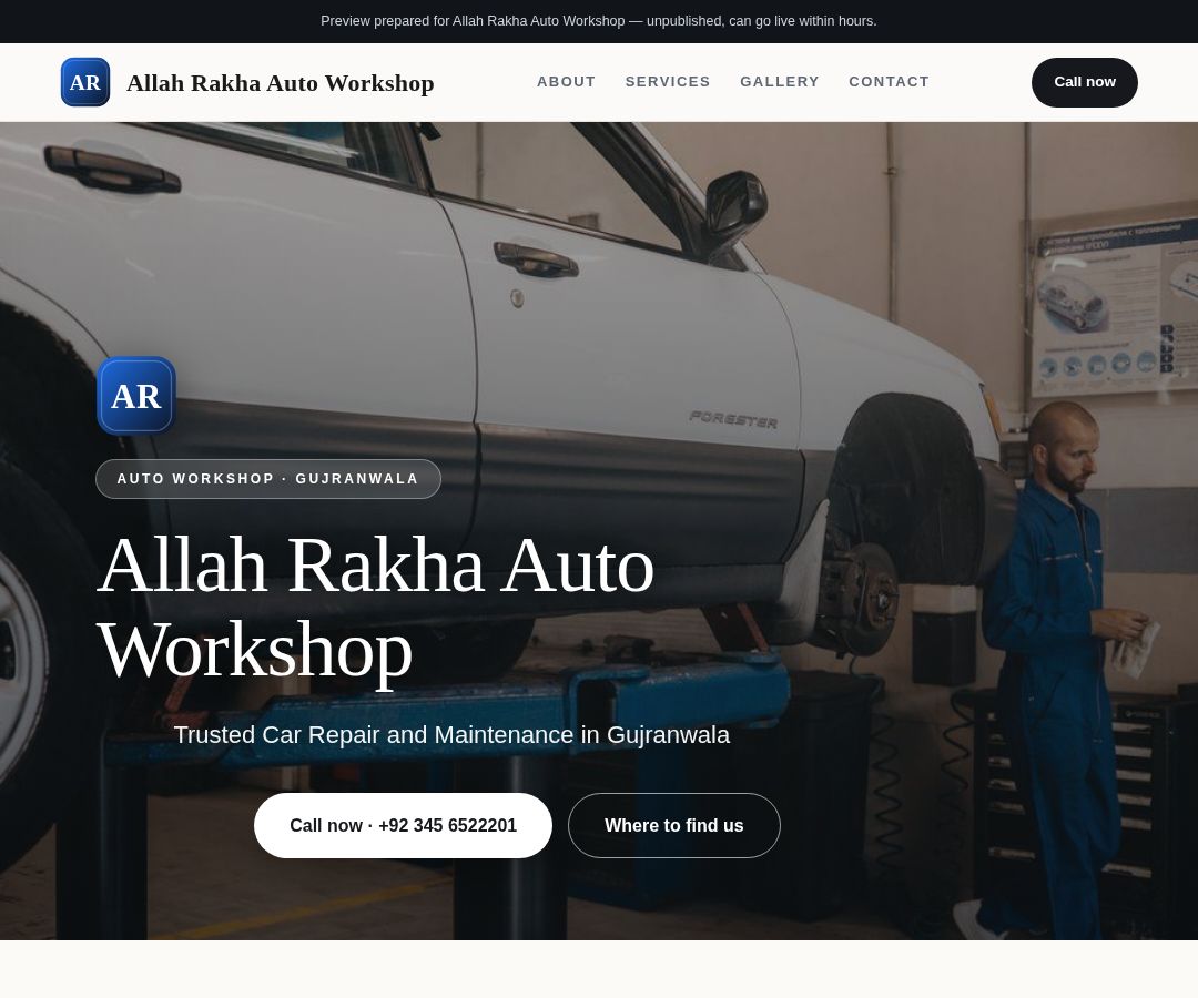 Allah Rakha Auto Workshop