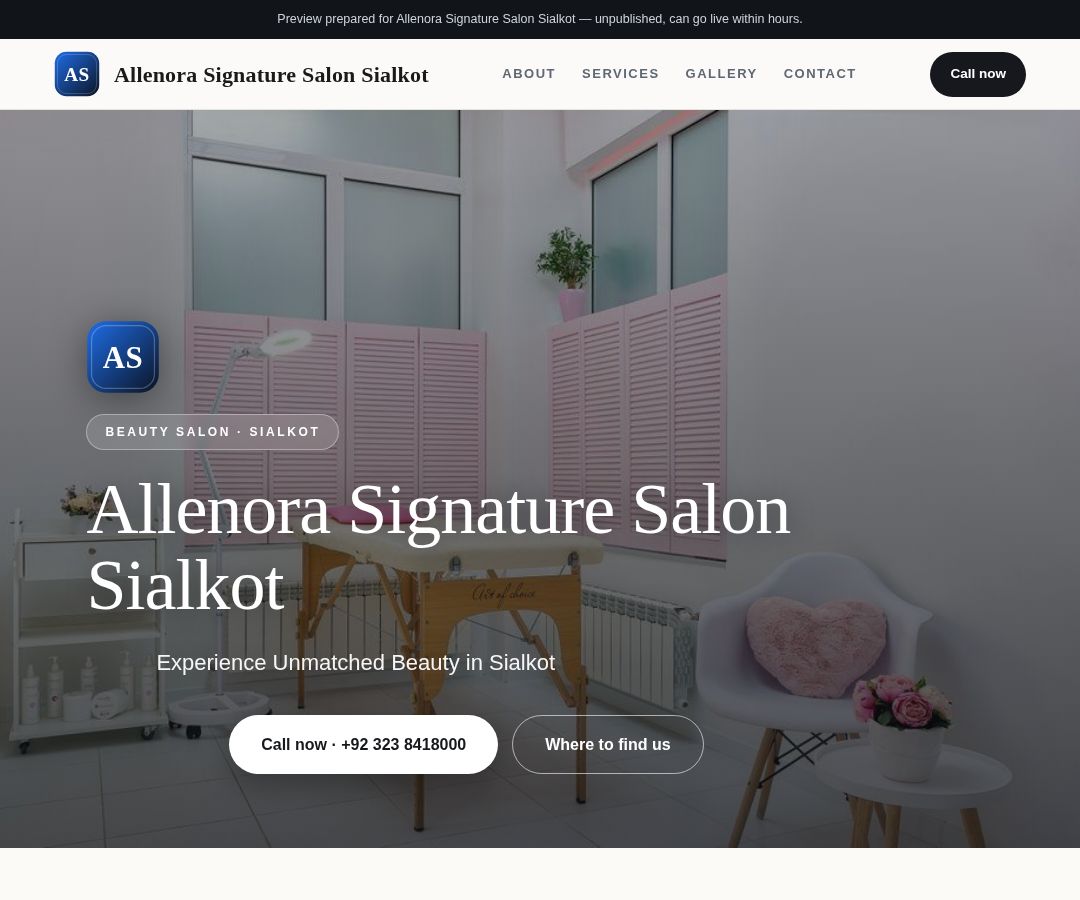 Allenora Signature Salon Sialkot