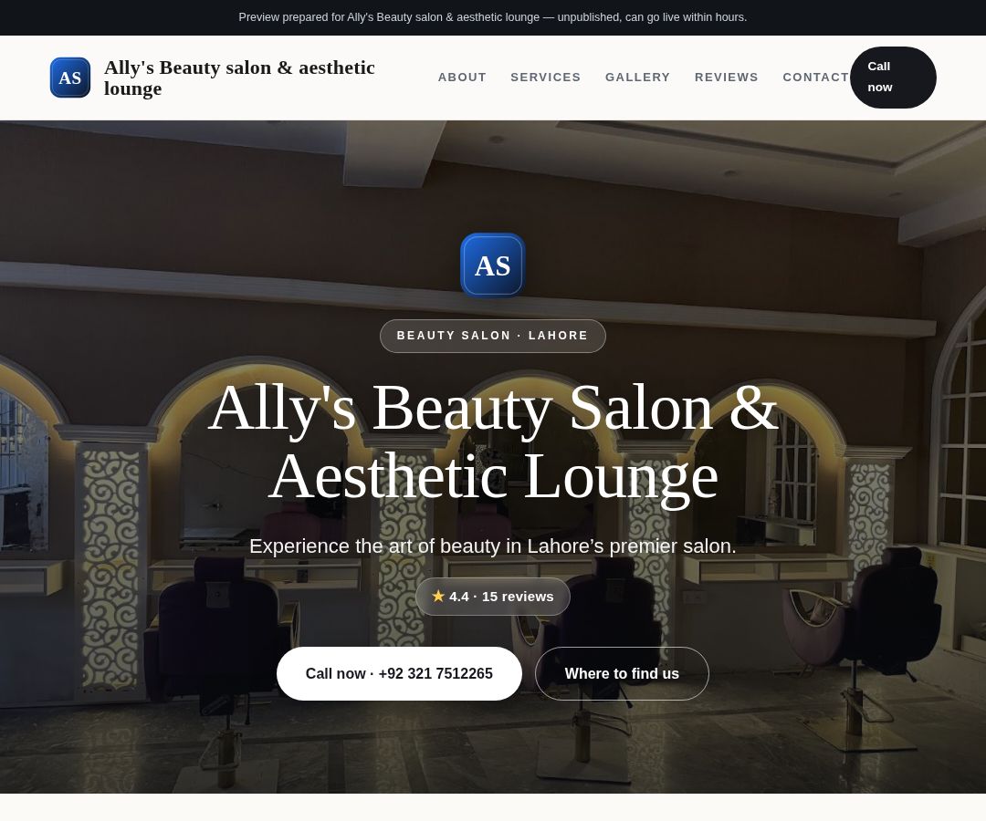 Ally's Beauty salon & aesthetic lounge