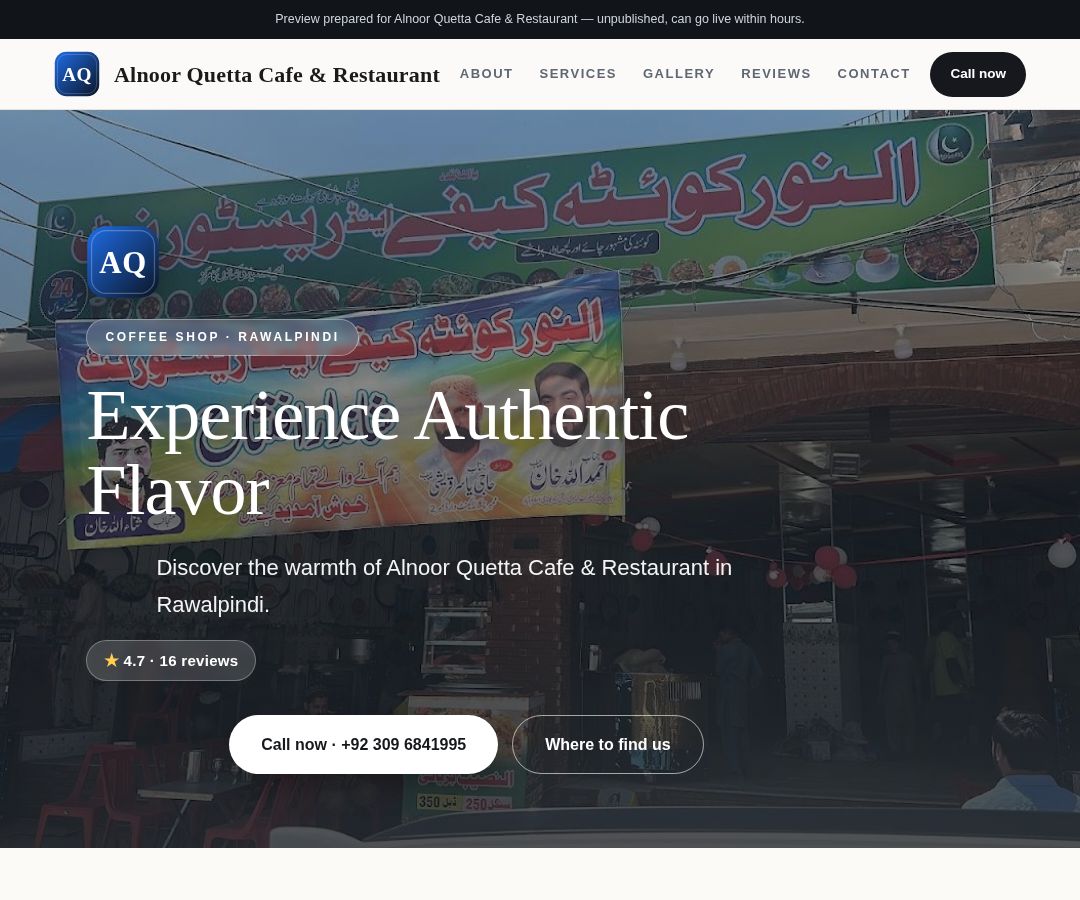 Alnoor Quetta Cafe & Restaurant