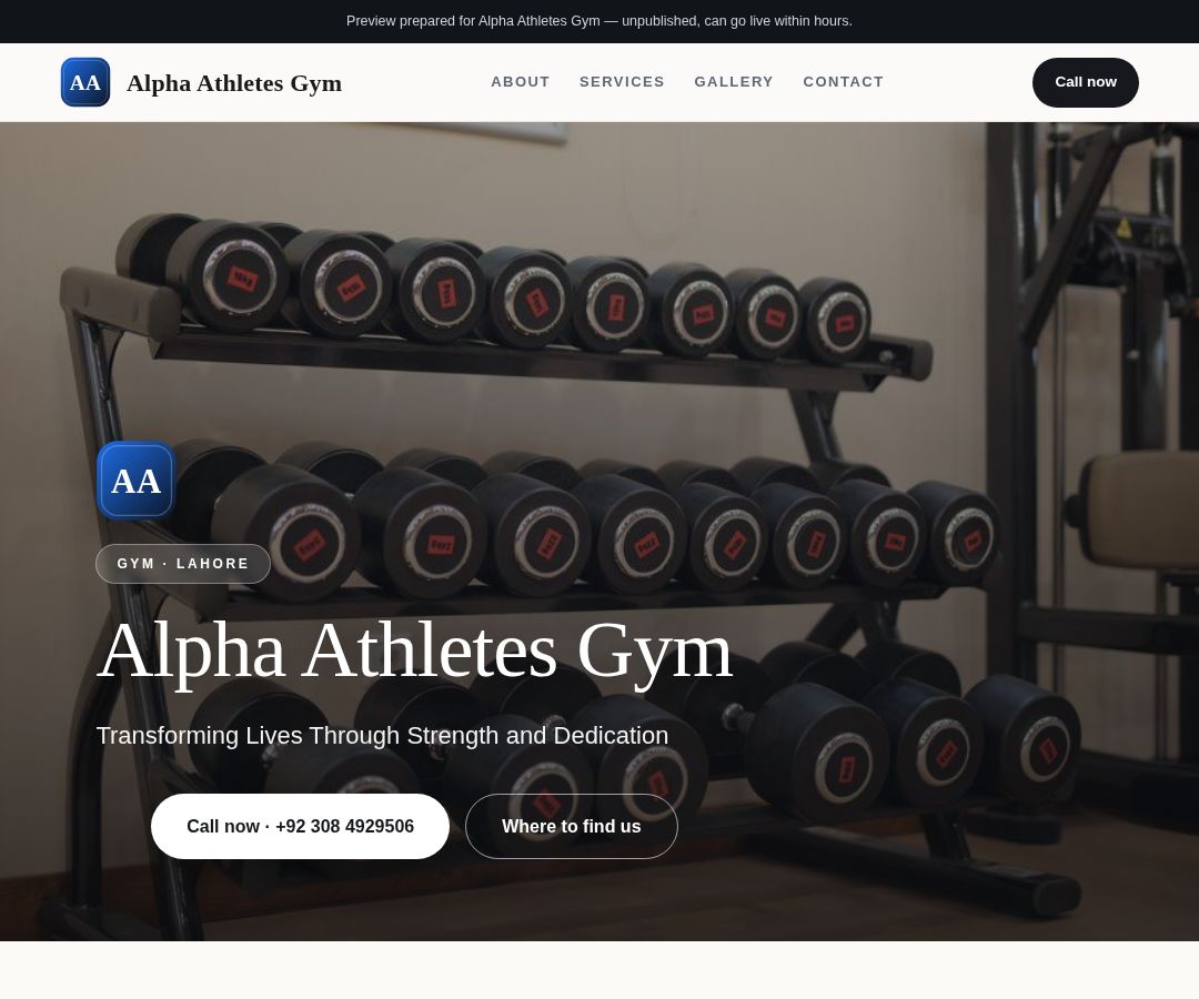 Alpha Athletes Gym