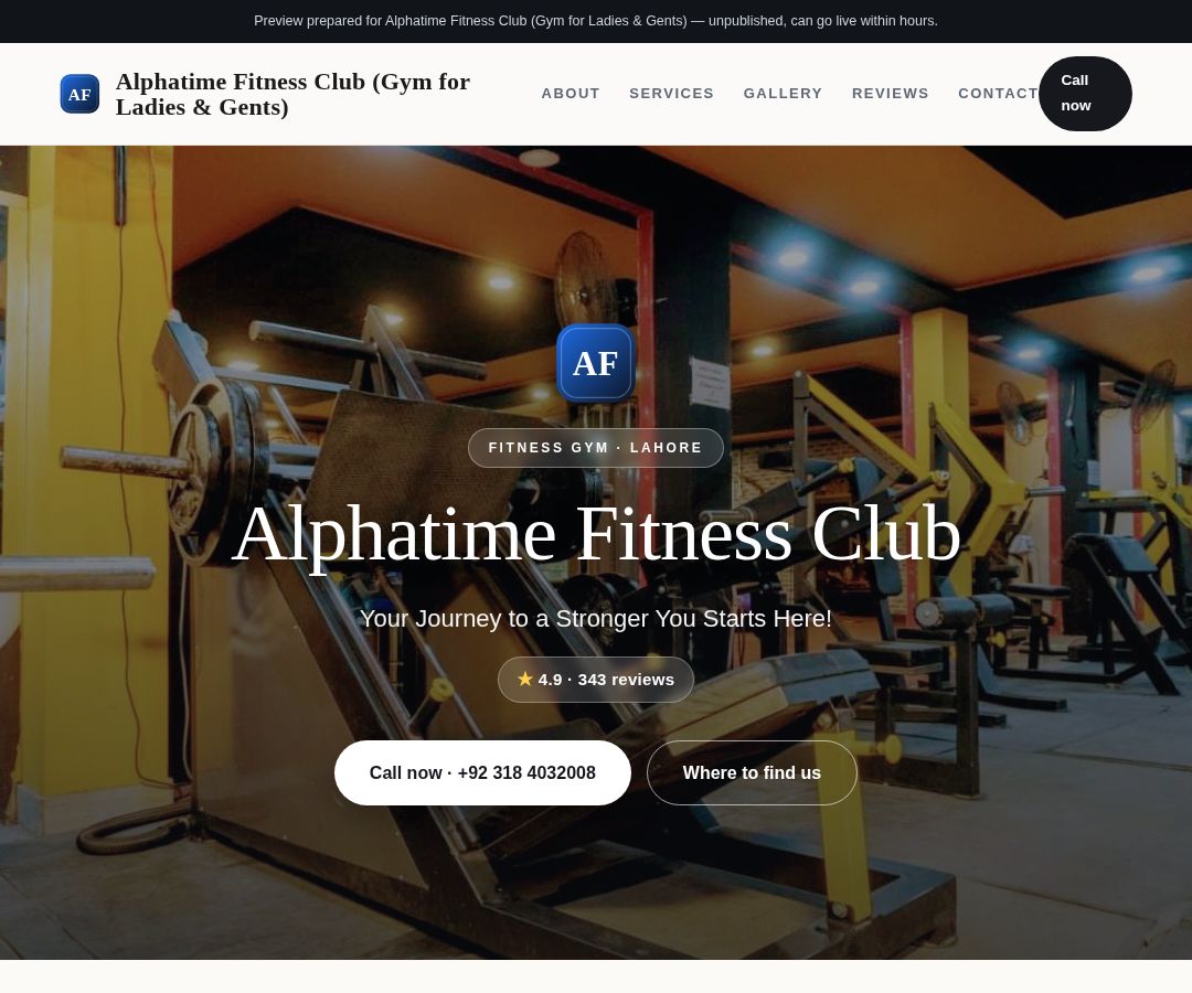 Alphatime Fitness Club (Gym for Ladies & Gents)