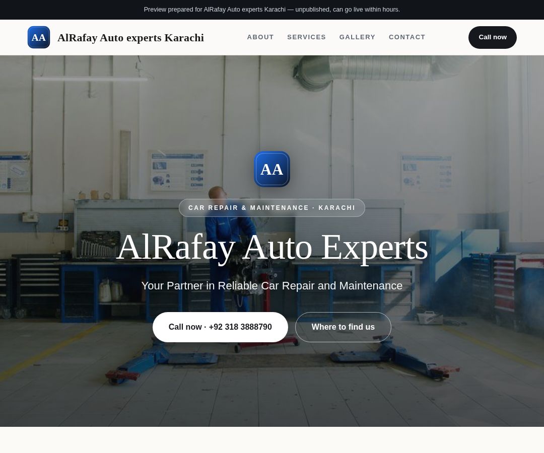 AlRafay Auto experts Karachi