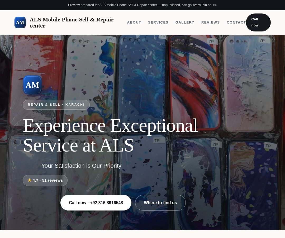 ALS Mobile Phone Sell & Repair center