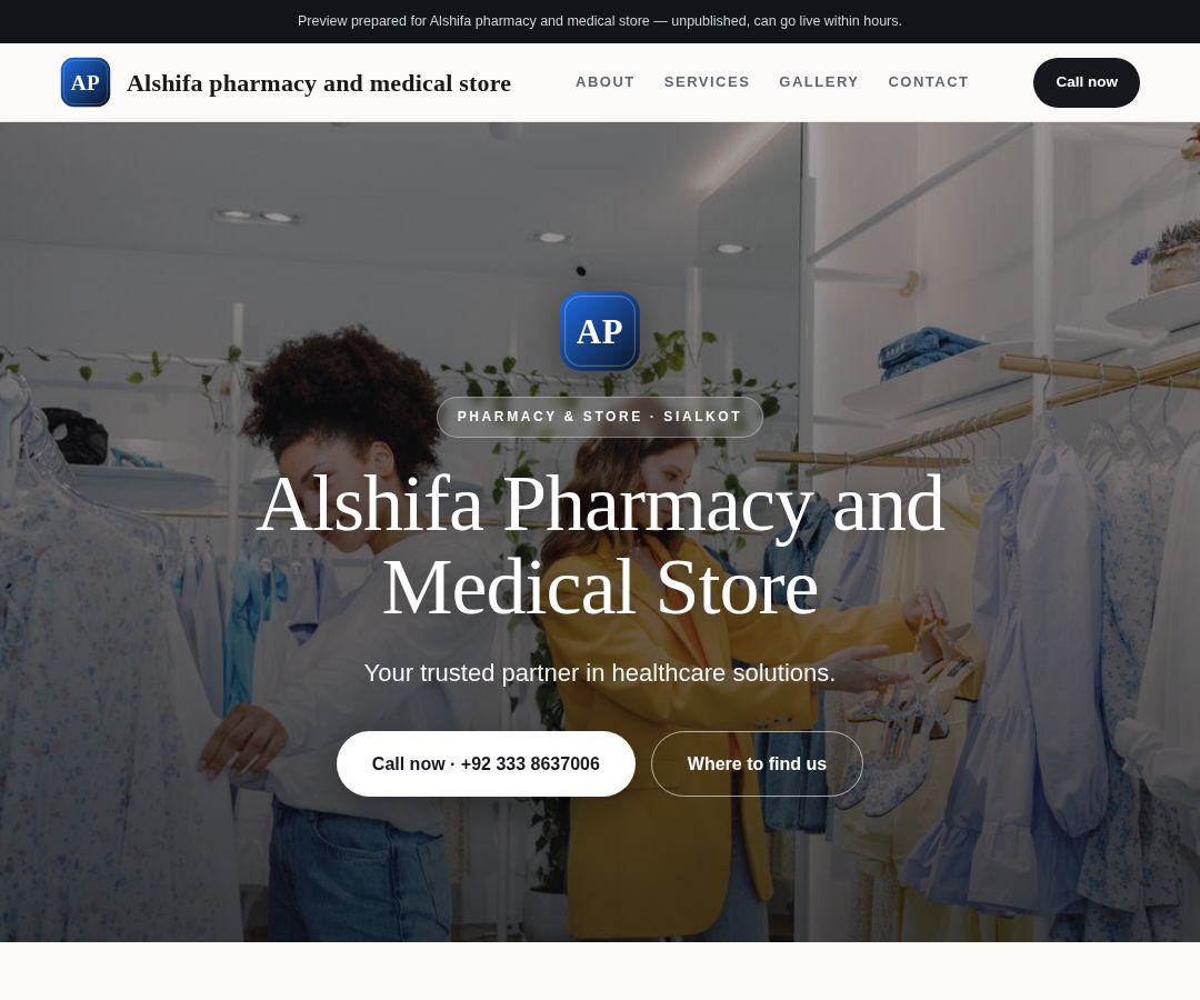 Alshifa pharmacy and medical store