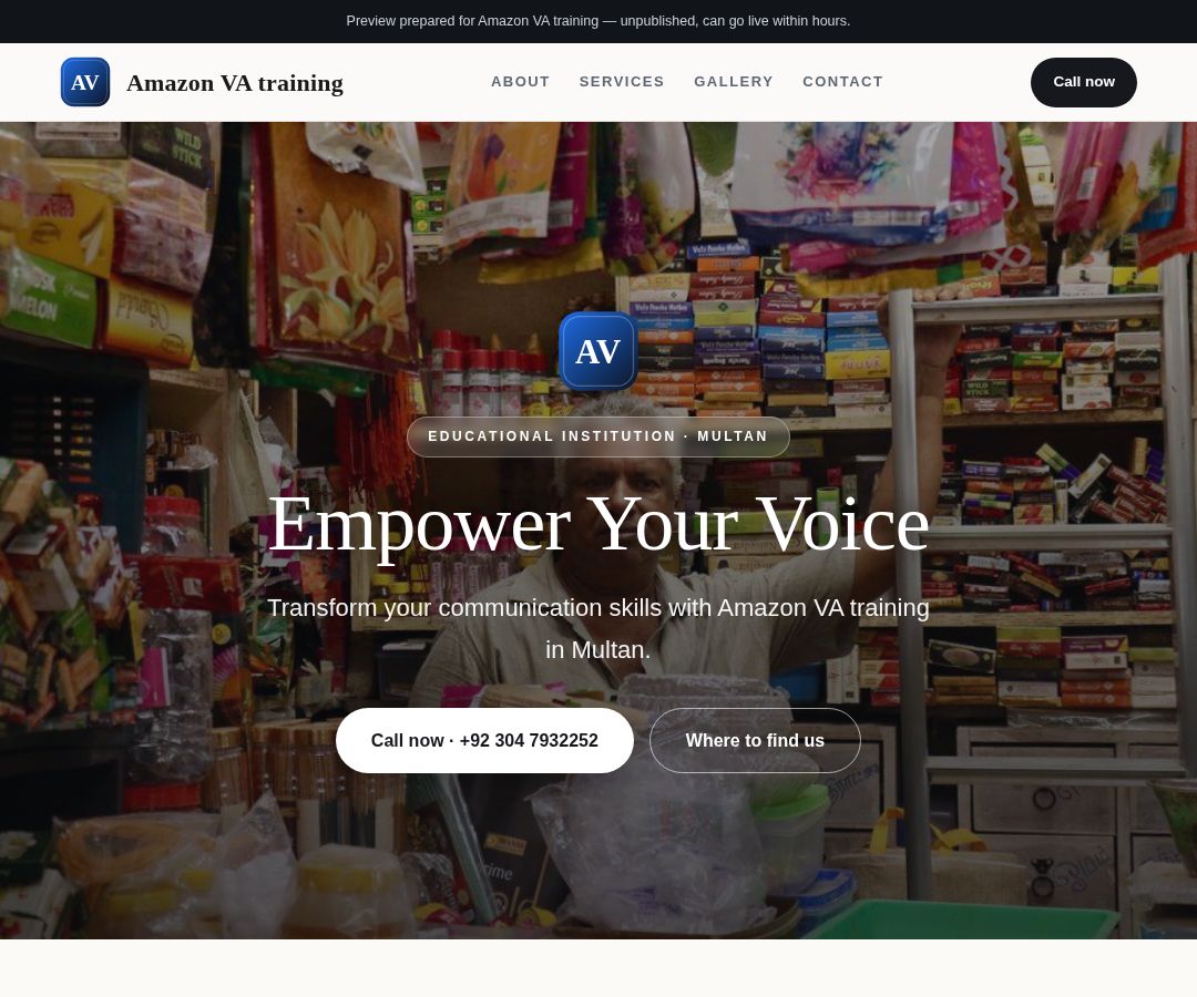 Amazon VA training