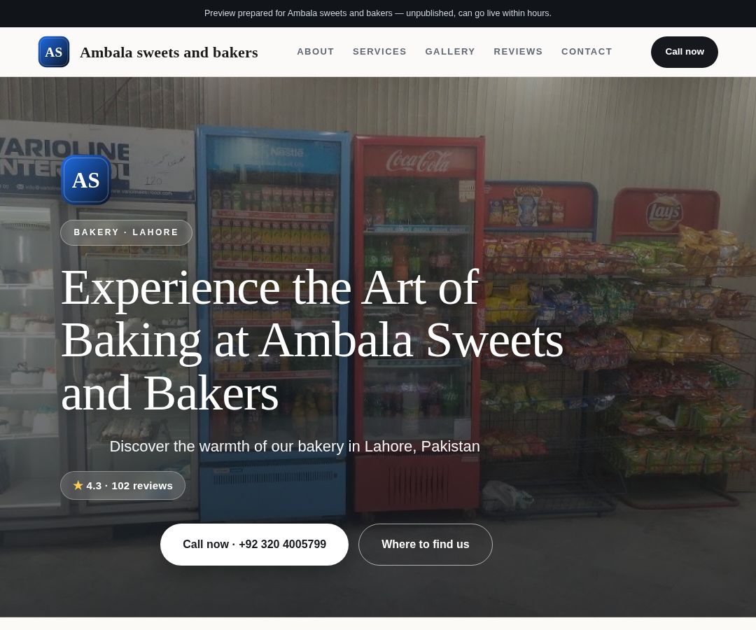 Ambala sweets and bakers