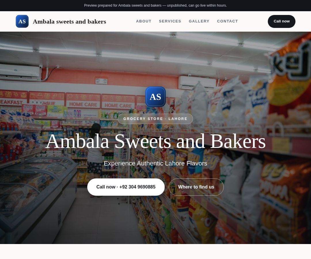 Ambala sweets and bakers