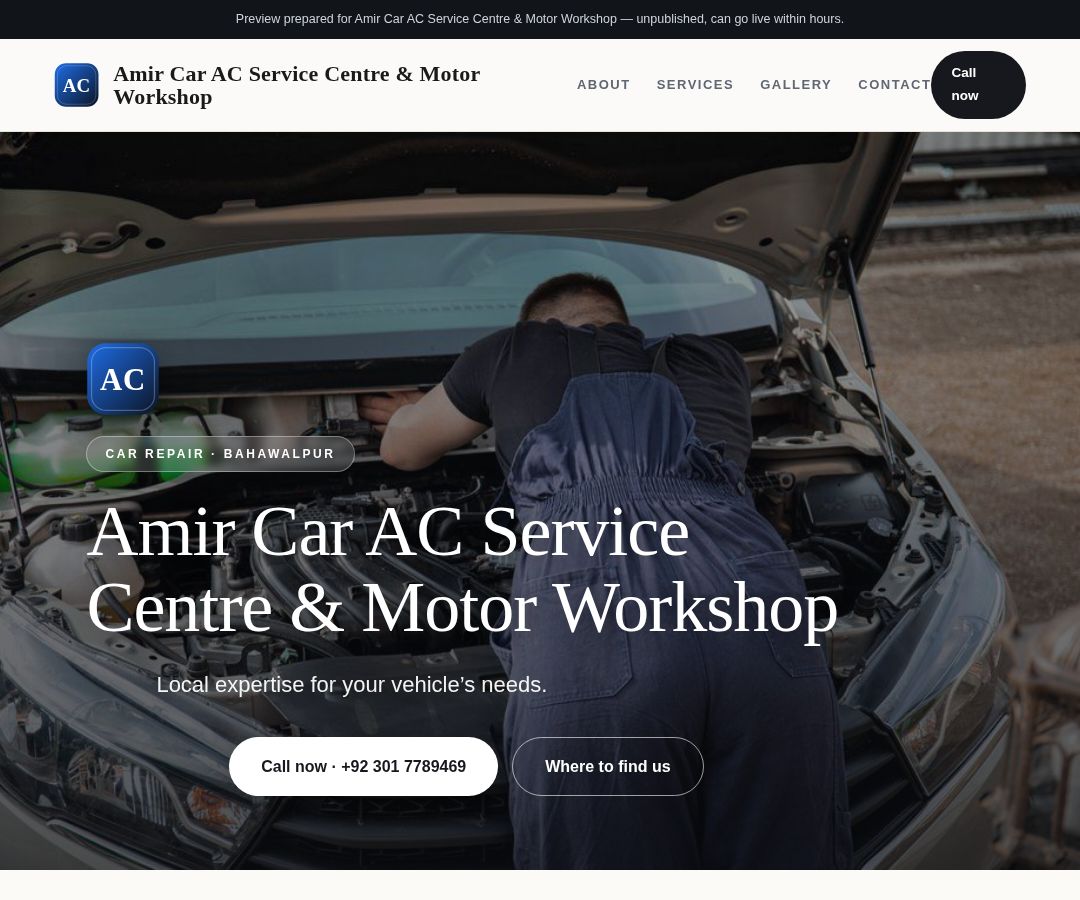 Amir Car AC Service Centre & Motor Workshop