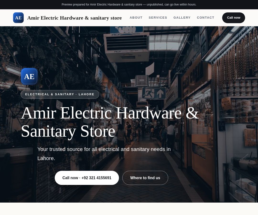 Amir Electric Hardware & sanitary store