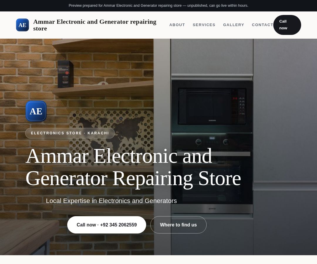 Ammar Electronic and Generator repairing store