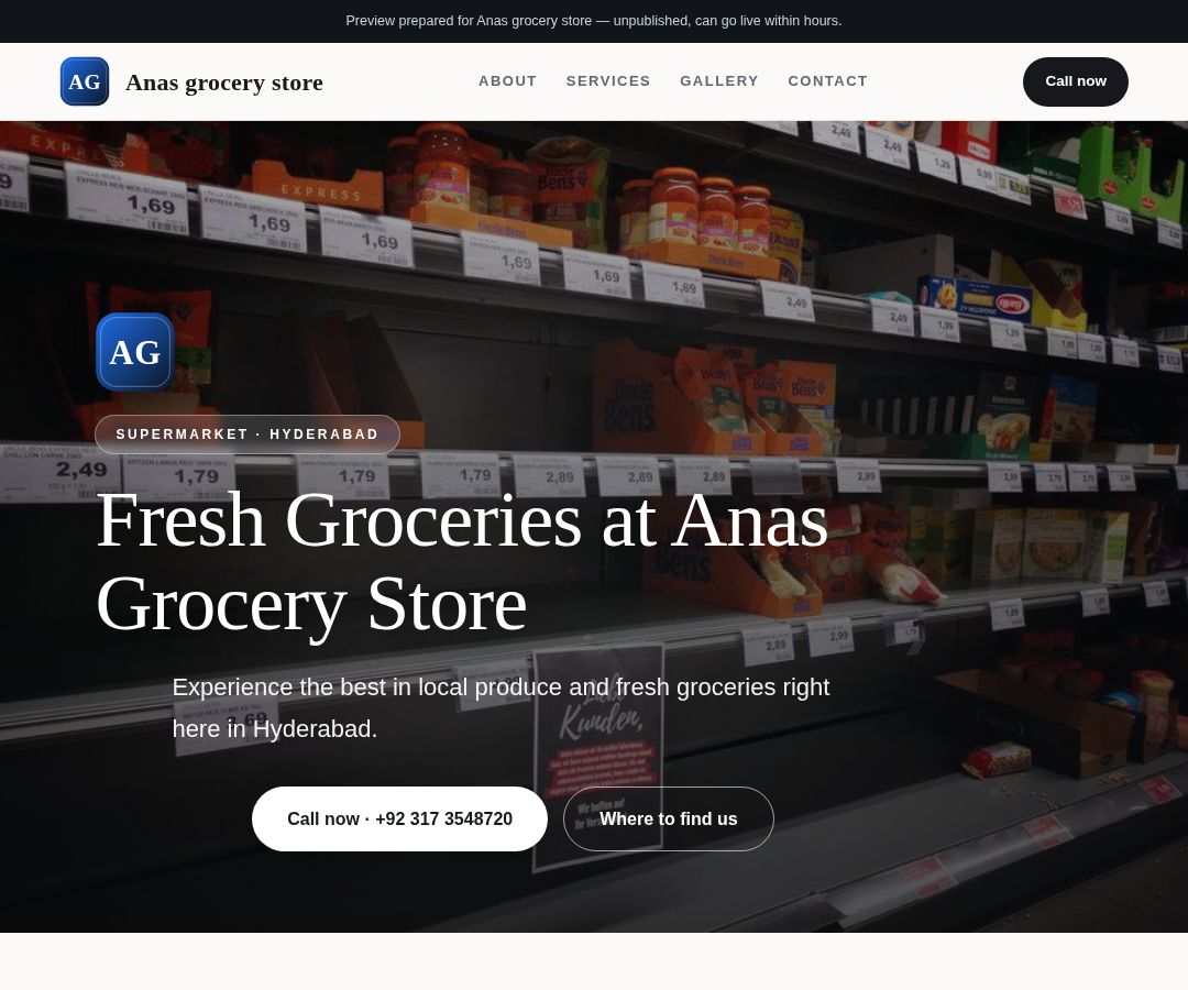Anas grocery store