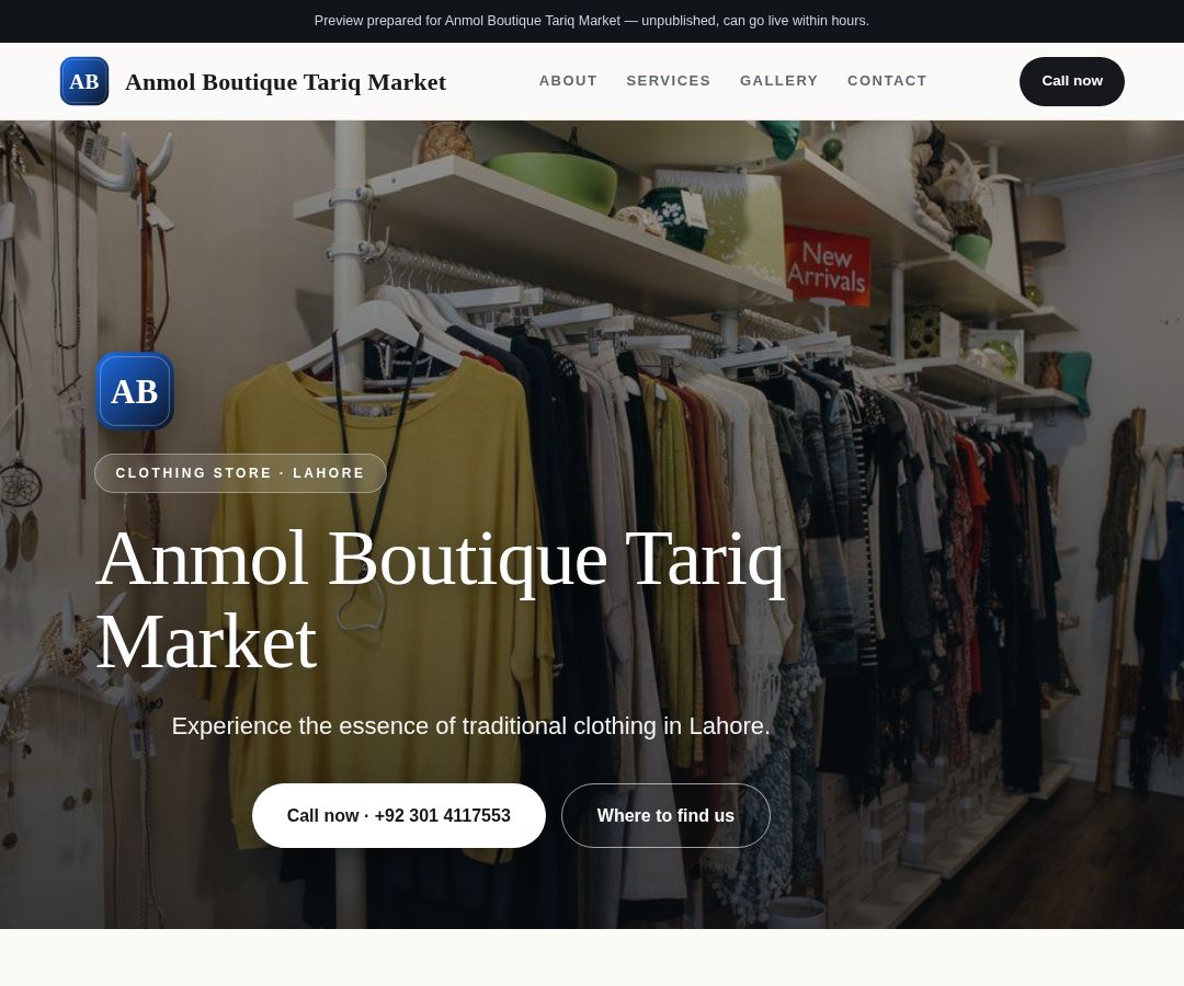 Anmol Boutique Tariq Market