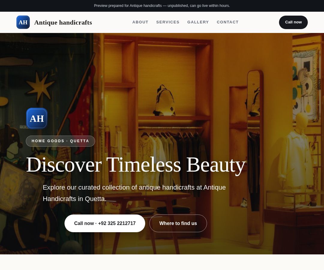 Antique handicrafts