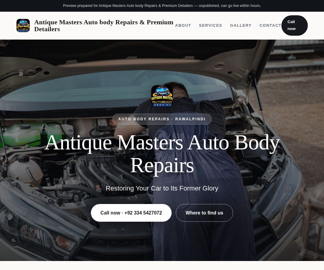 Antique Masters Auto body Repairs & Premium Detailers