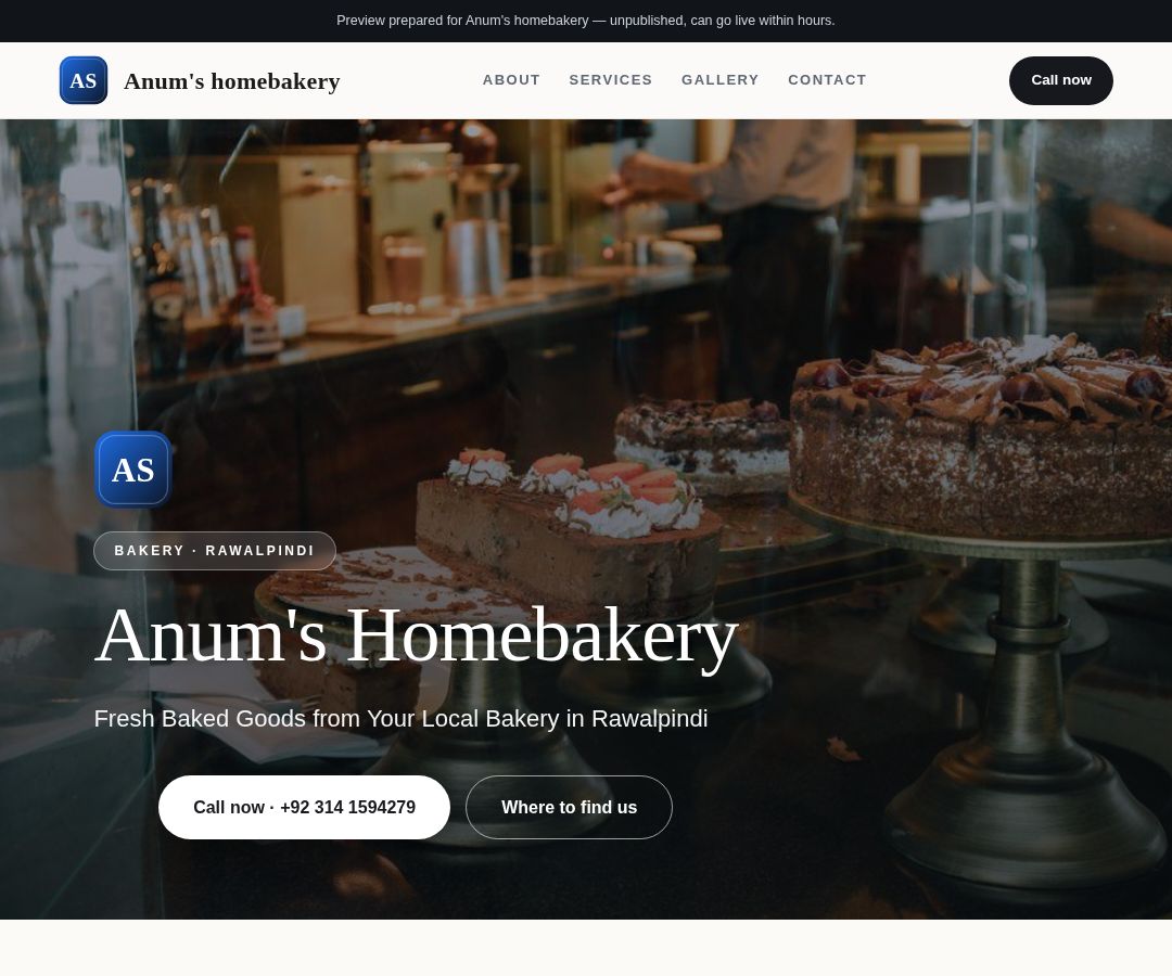 Anum's homebakery