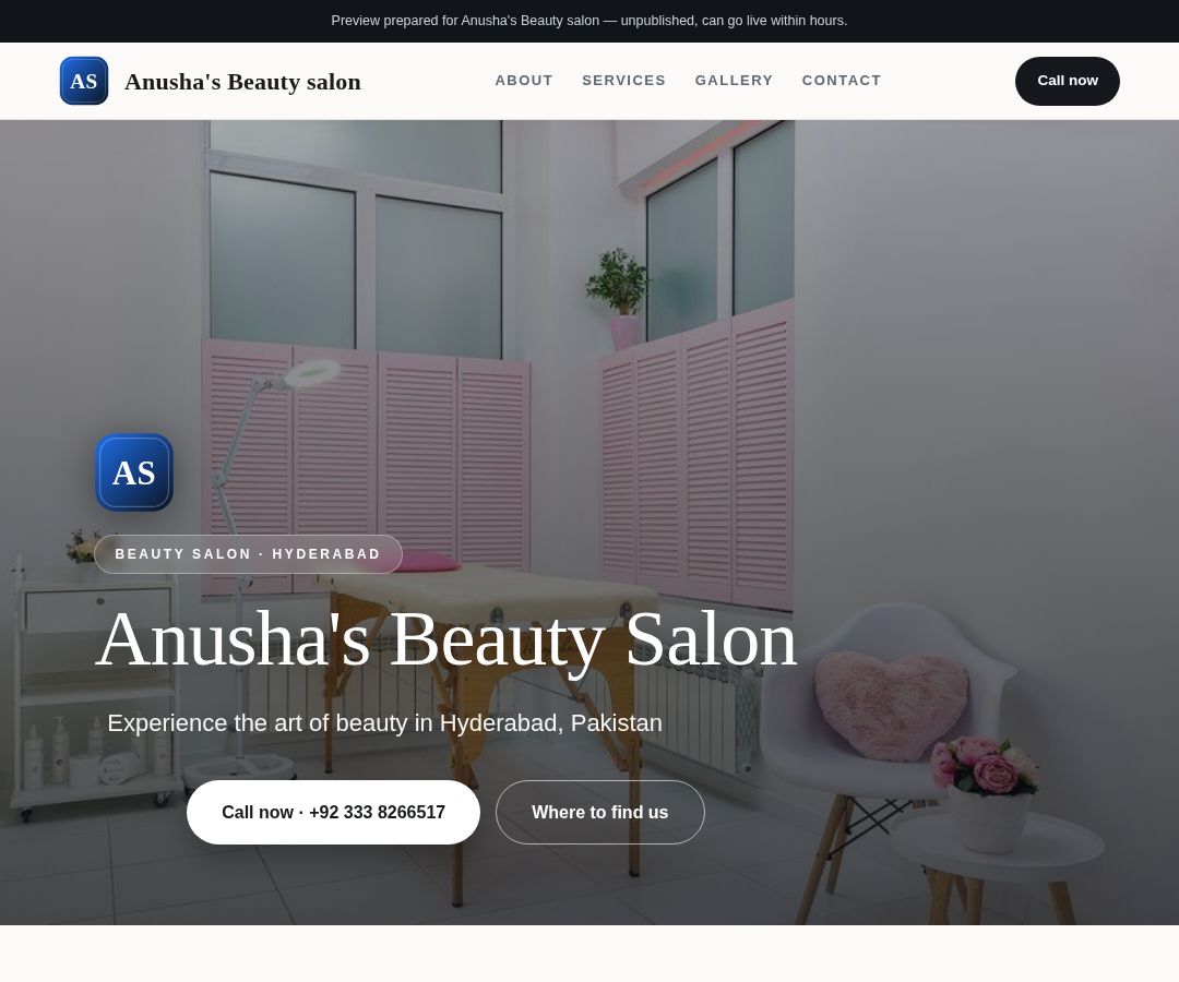 Anusha's Beauty salon