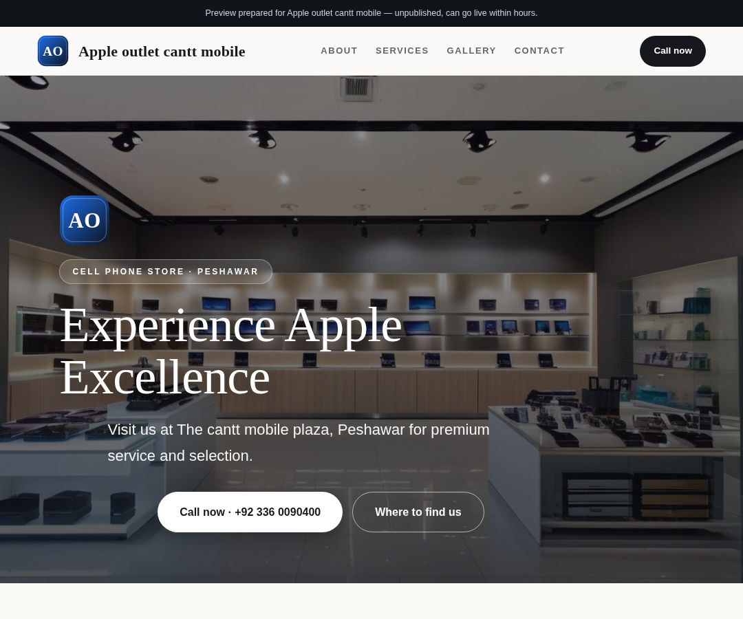 Apple outlet cantt mobile