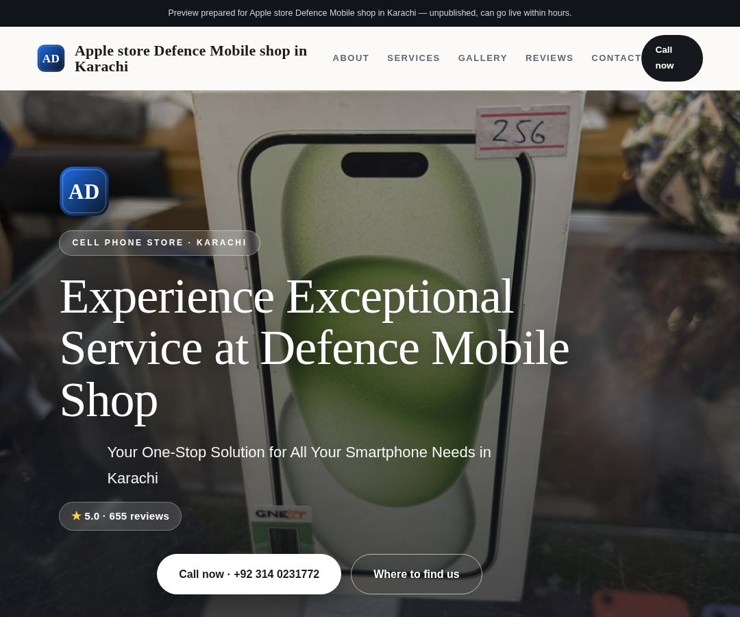 Apple store Defence Mobile shop in Karachi
