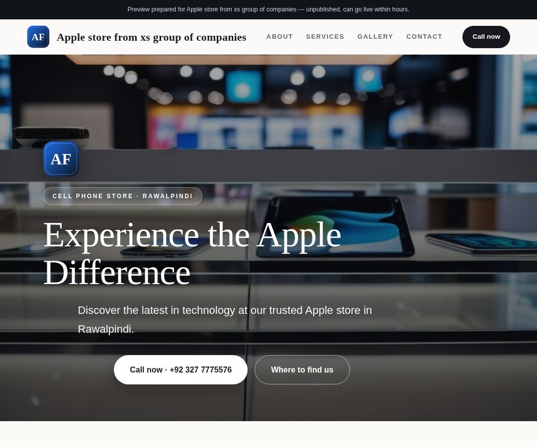 Apple store from xs group of companies