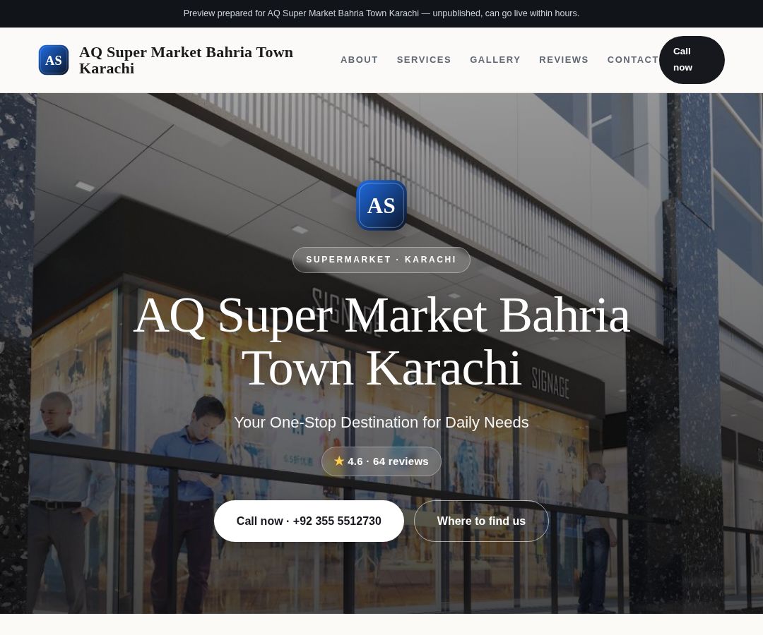 AQ Super Market Bahria Town Karachi