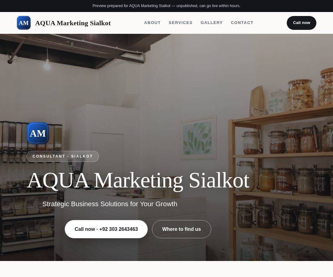AQUA Marketing Sialkot