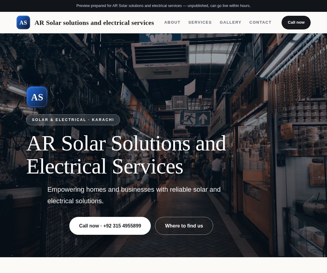 AR Solar solutions and electrical services