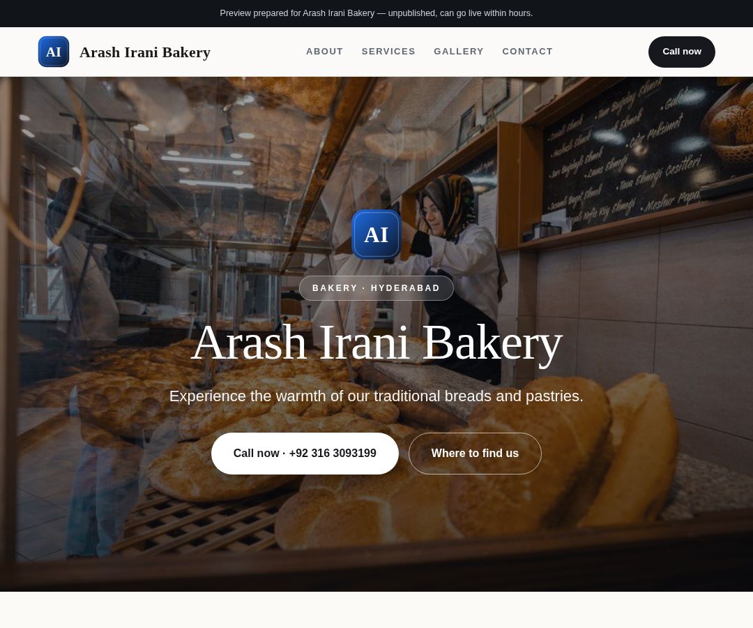 Arash Irani Bakery
