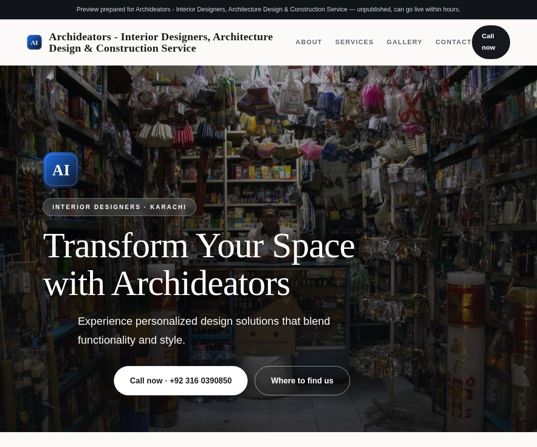 Archideators - Interior Designers, Architecture Design & Construction Service