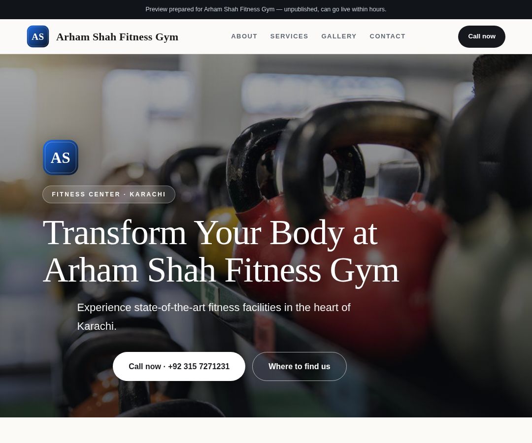 Arham Shah Fitness Gym