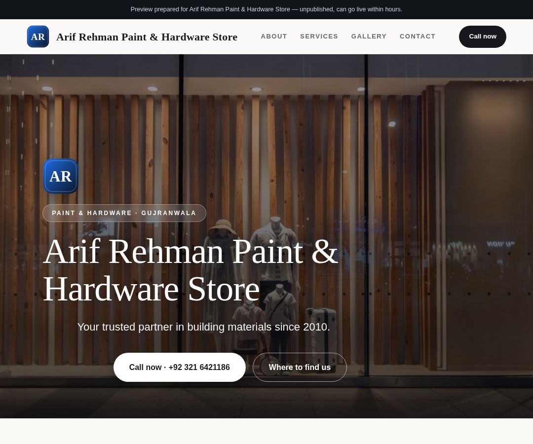 Arif Rehman Paint & Hardware Store