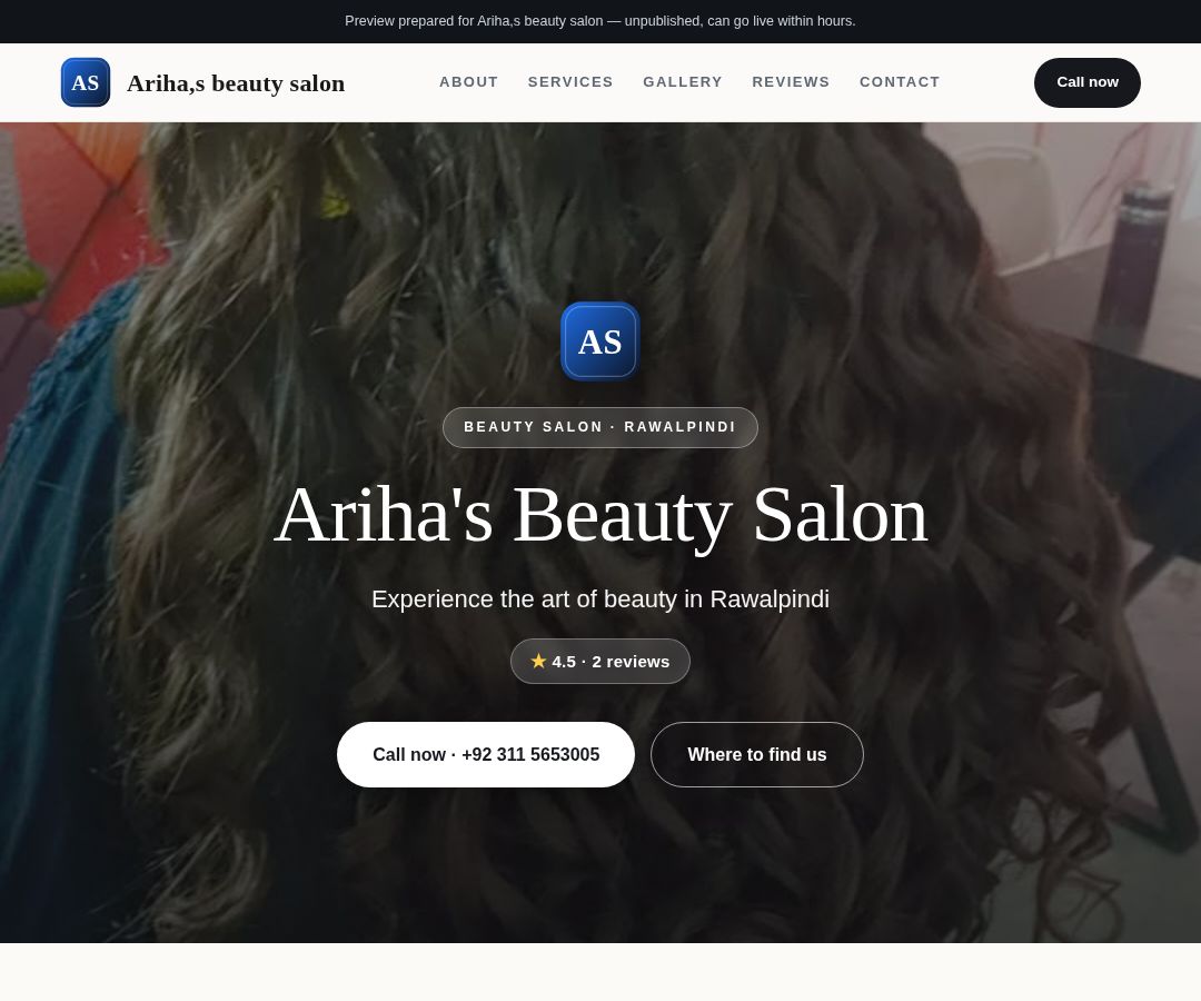 Ariha,s beauty salon