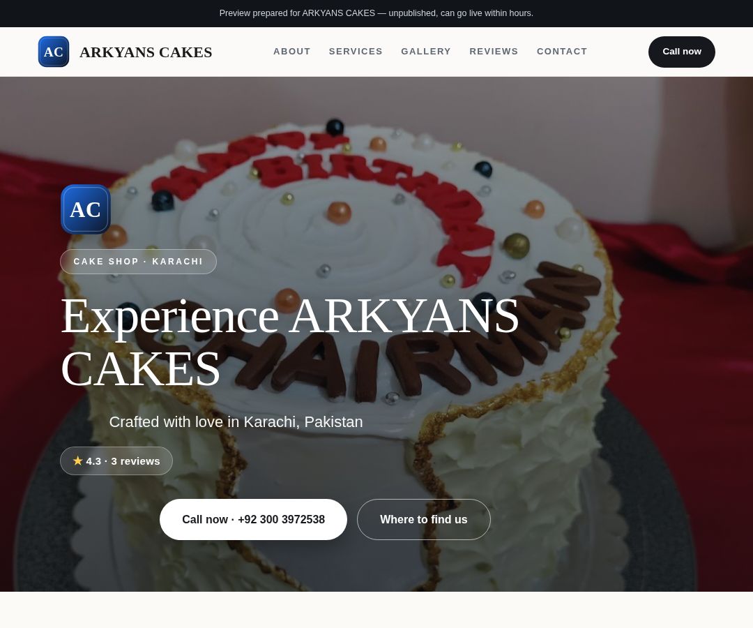 ARKYANS CAKES