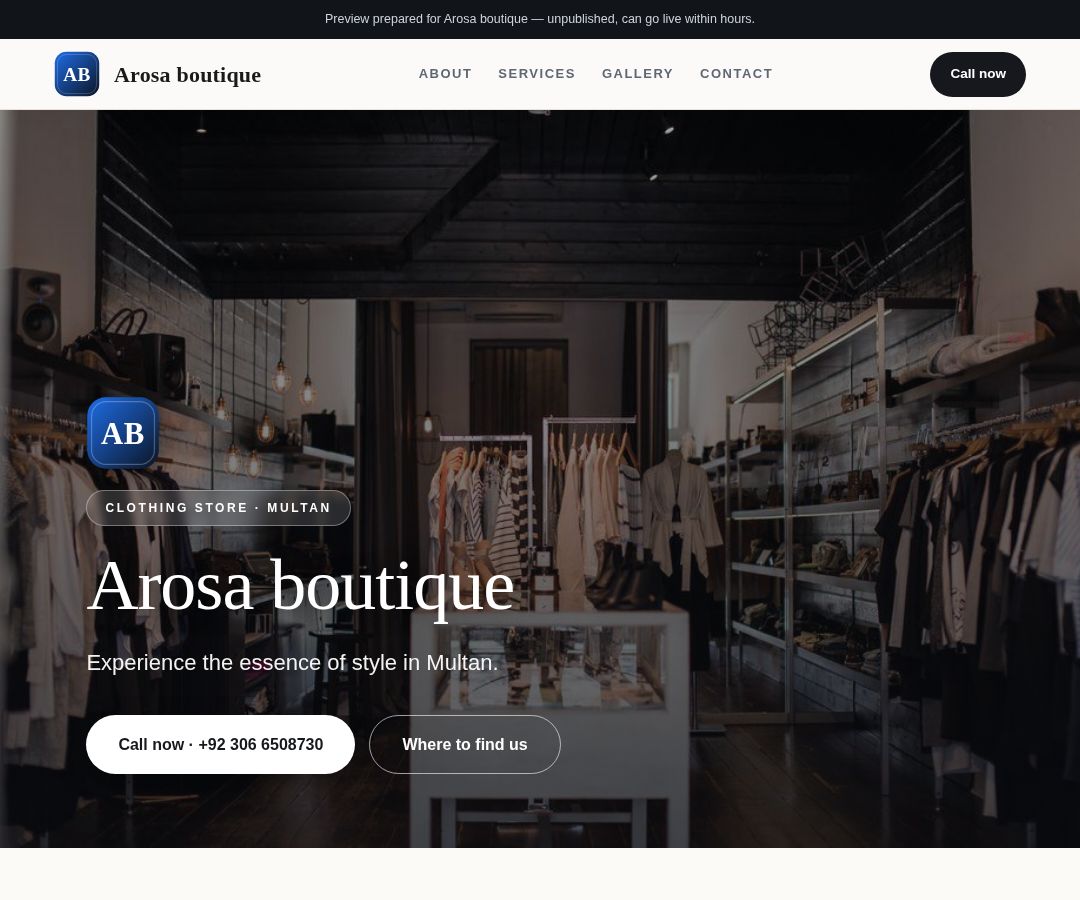 Arosa boutique