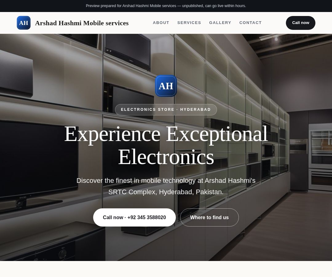 Arshad Hashmi Mobile services