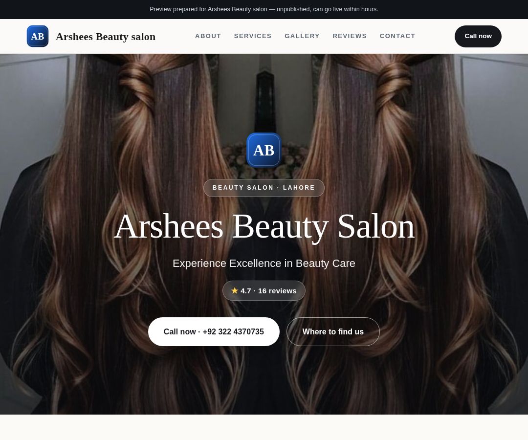 Arshees Beauty salon