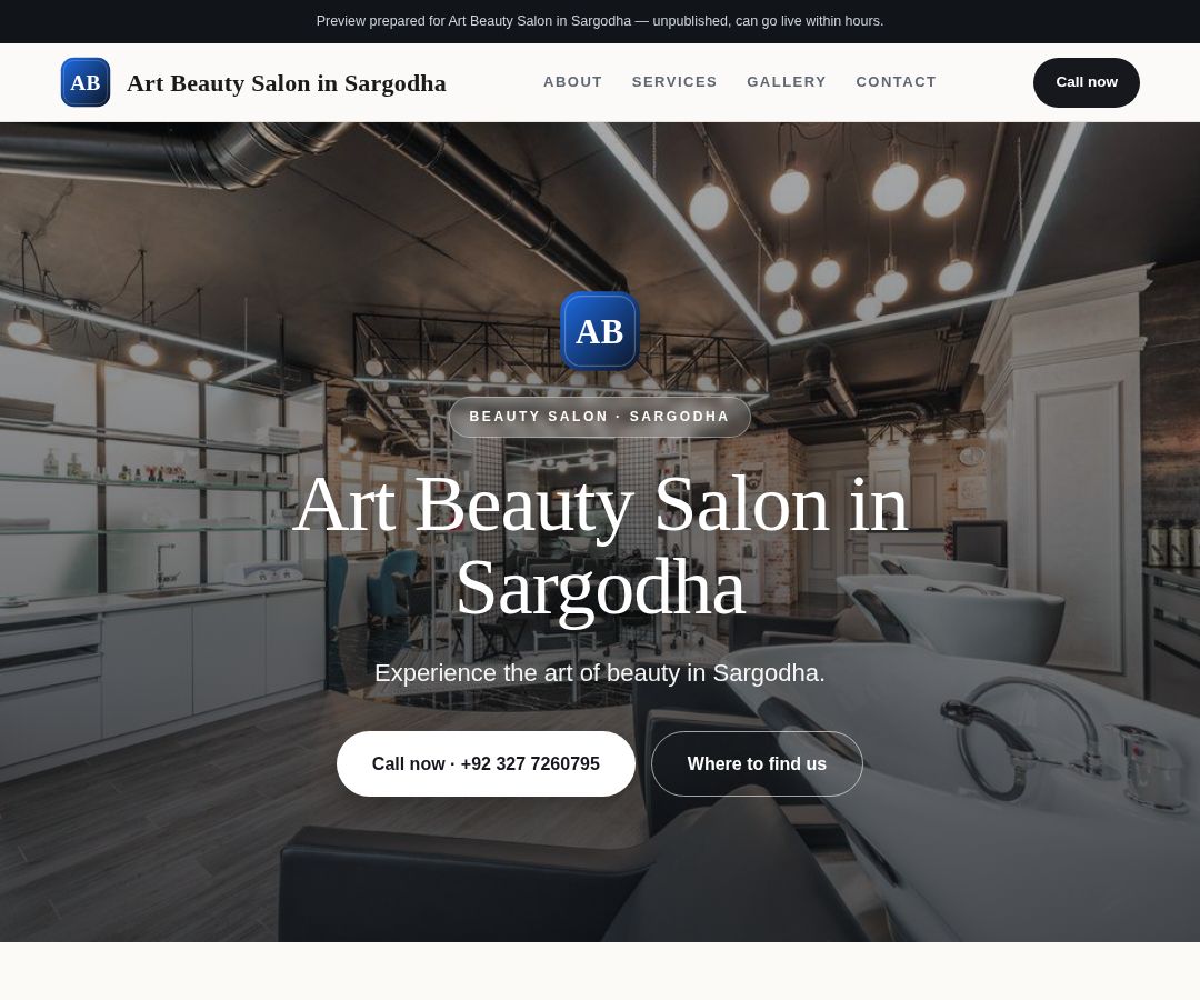 Art Beauty Salon in Sargodha