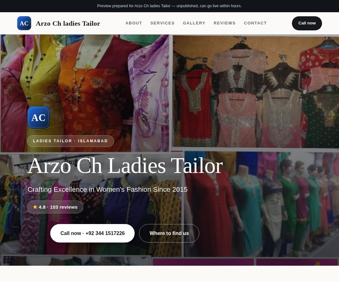 Arzo Ch ladies Tailor