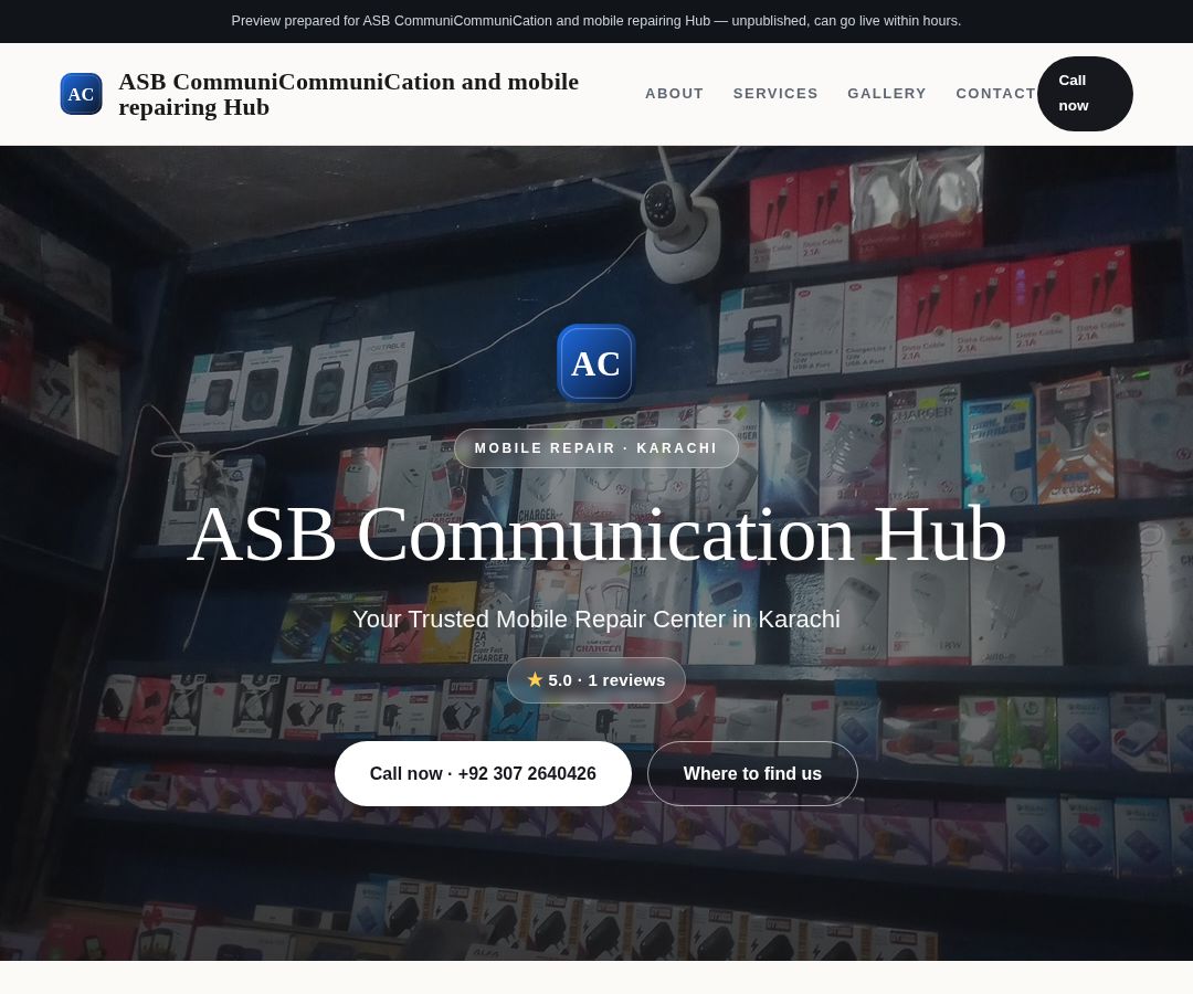 ASB CommuniCommuniCation and mobile repairing Hub