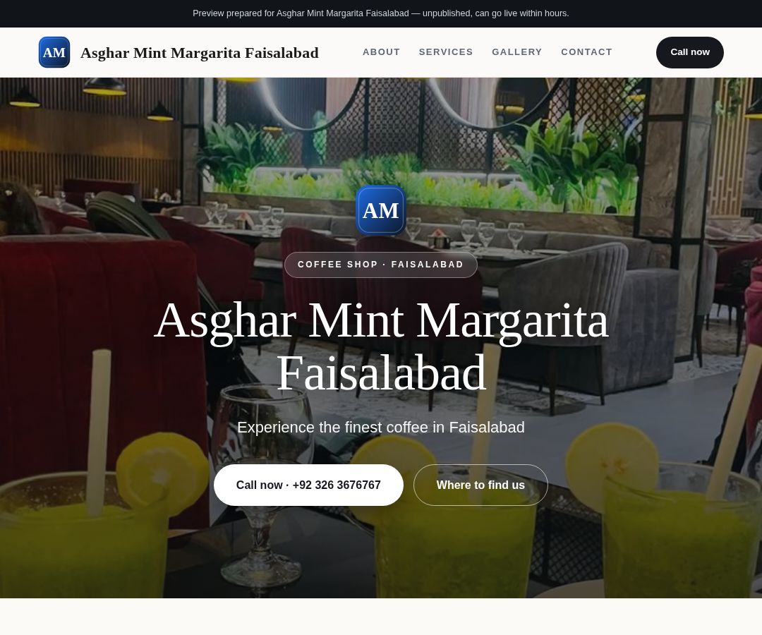 Asghar Mint Margarita Faisalabad