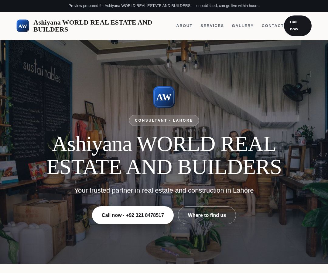 Ashiyana WORLD REAL ESTATE AND BUILDERS
