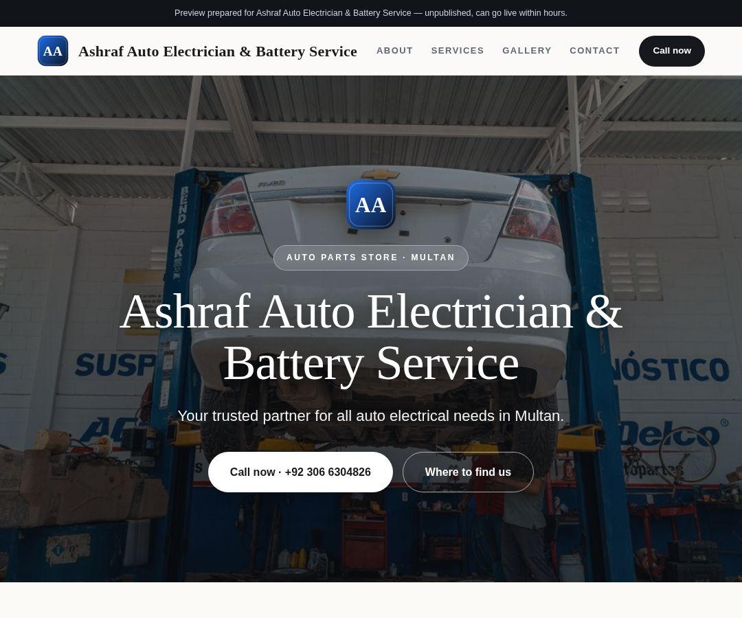 Ashraf Auto Electrician & Battery Service