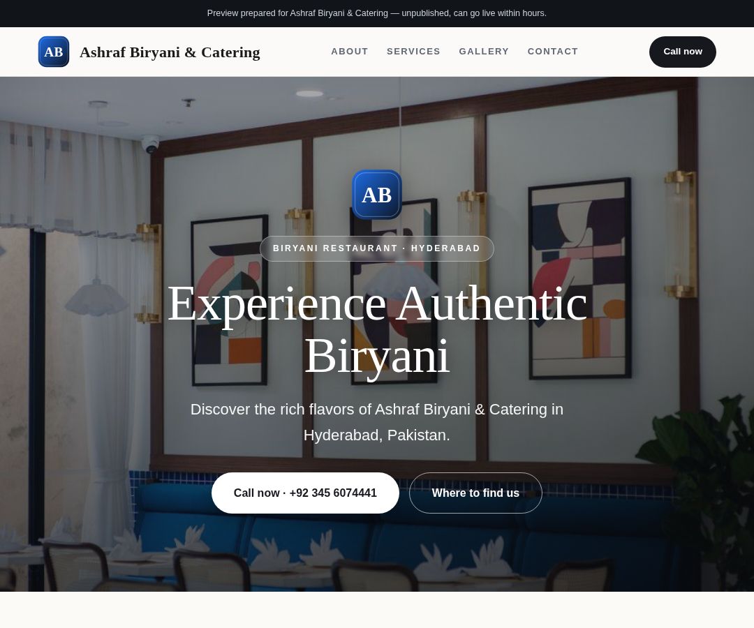 Ashraf Biryani & Catering