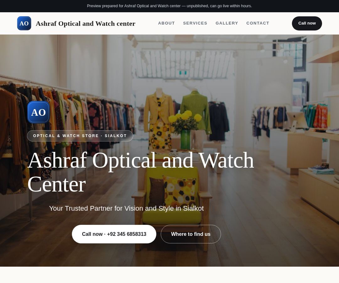 Ashraf Optical and Watch center