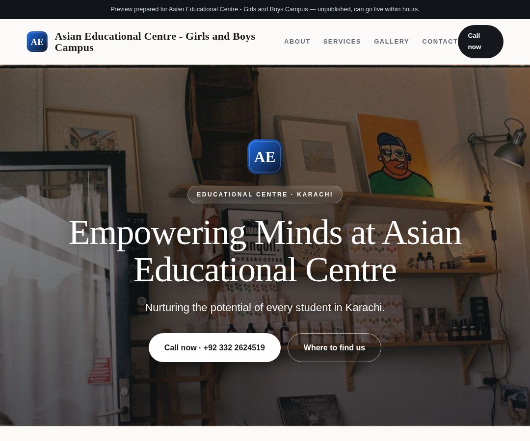 Asian Educational Centre - Girls and Boys Campus