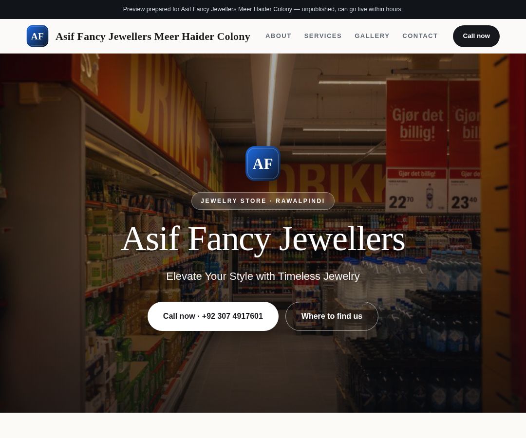Asif Fancy Jewellers Meer Haider Colony