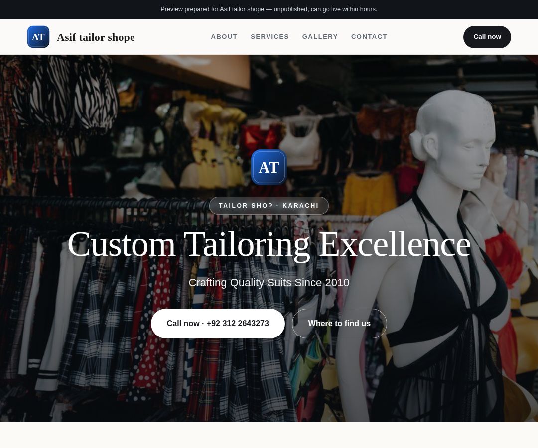 Asif tailor shope