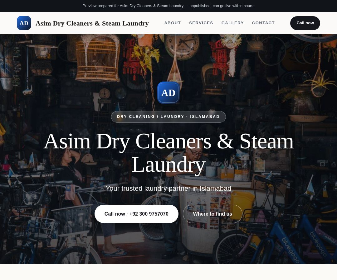 Asim Dry Cleaners & Steam Laundry