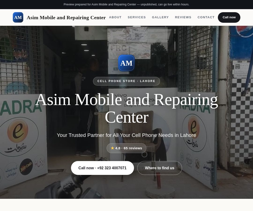 Asim Mobile and Repairing Center